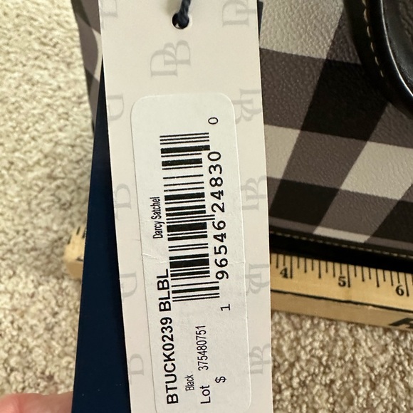 Dooney and Bourke Tucker Darcy satchel. Black and white checked - Picture 2 of 12